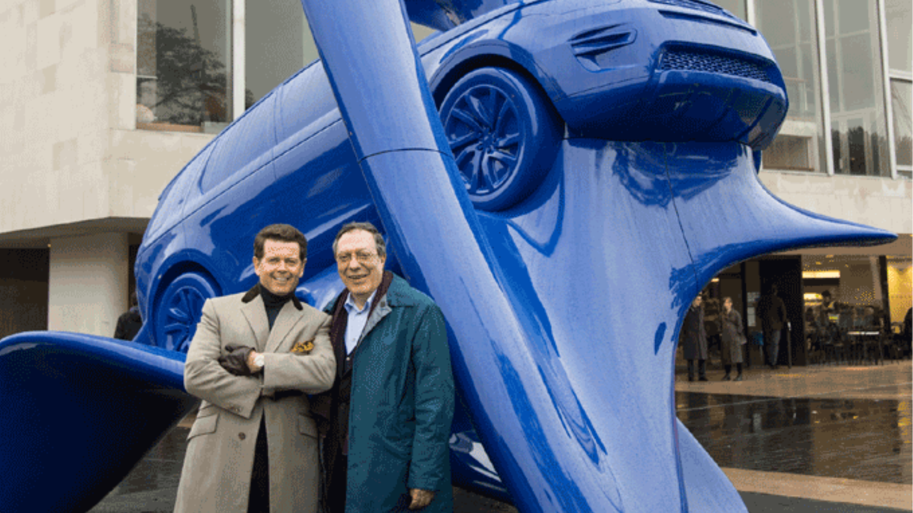 Italian artist Nino Mustica and Land Rover’s Design Director, Gerry McGovern. 