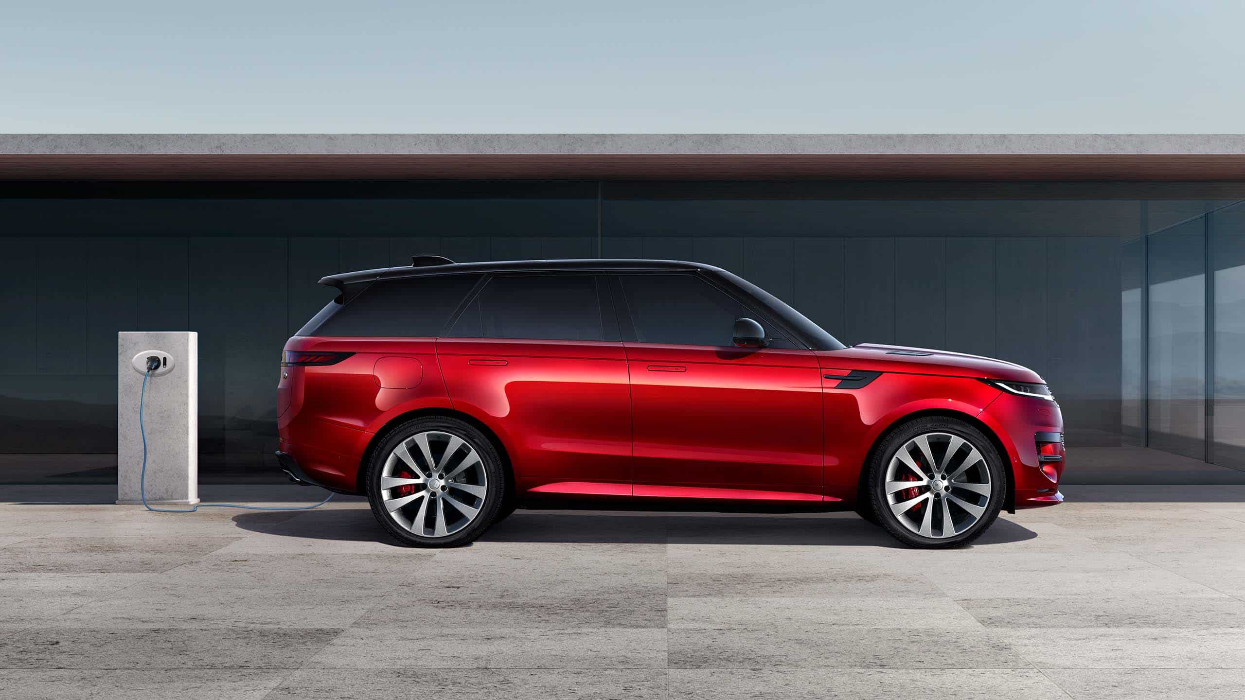 Range Rover Sport PHEV (Red) side profile