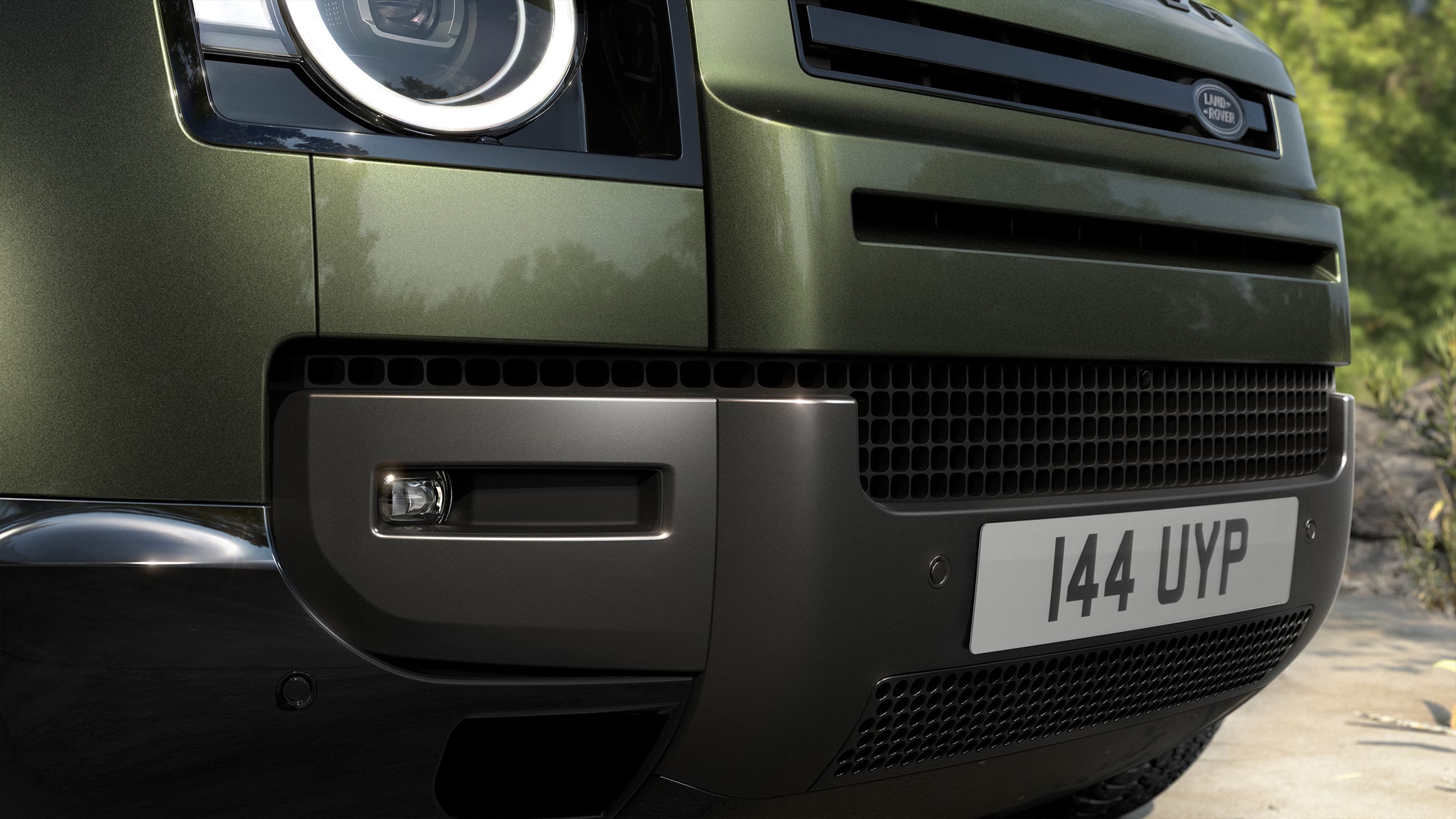 Defender bumper with flush taillights.