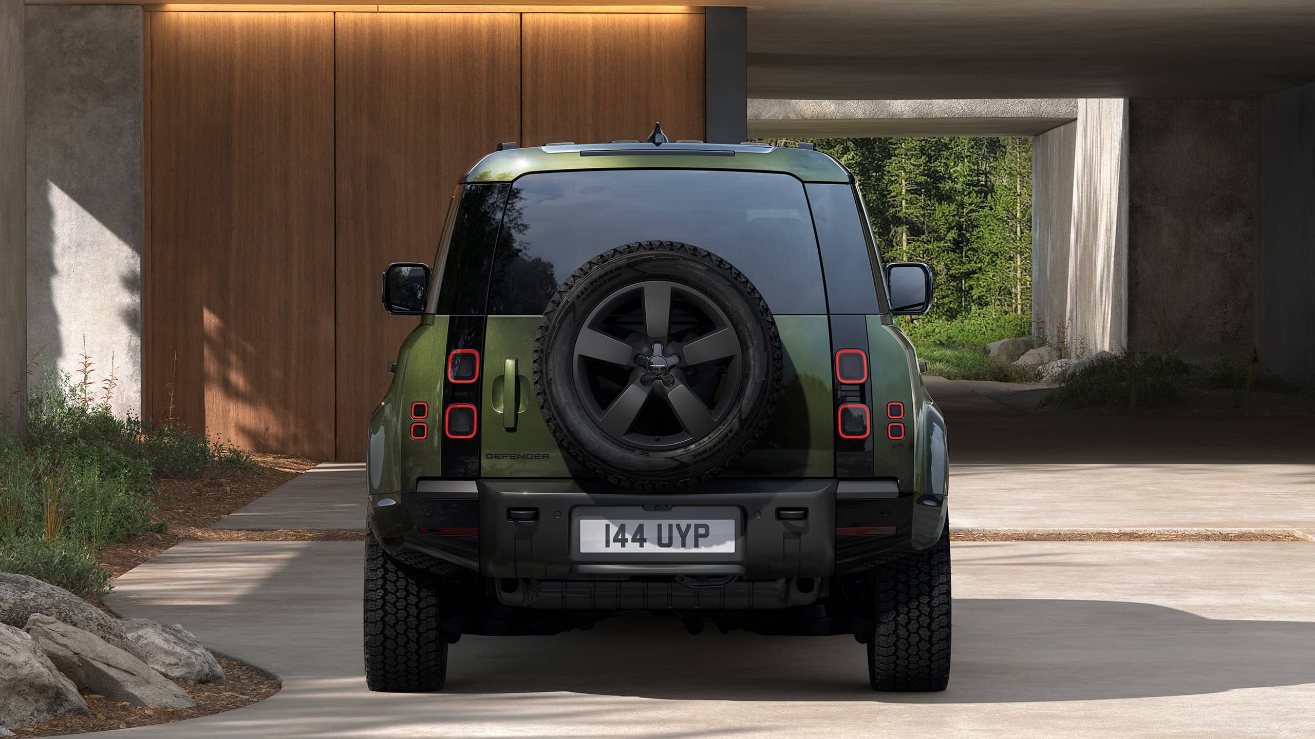 Defender back view