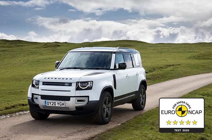 White Range Rover Defender 